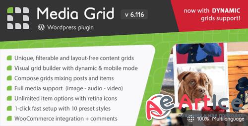 CodeCanyon - Media Grid v6.116 - Wordpress Responsive Portfolio - 2218545