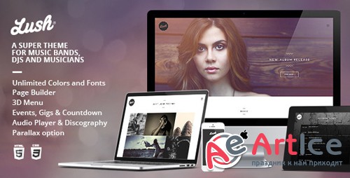 ThemeForest - Lush v2.9.5 - Music Band & Musician WordPress Theme - 7293614