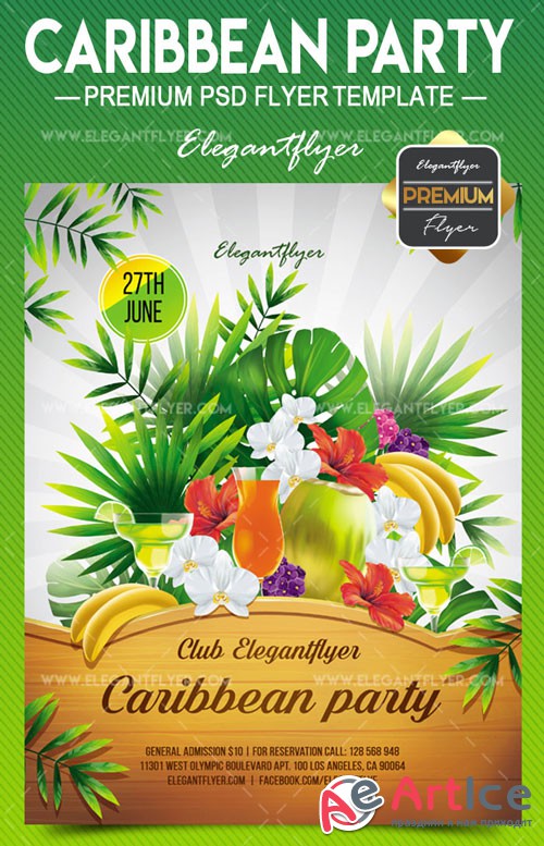 Caribbean Party V1 2018 Flyer PSD Template