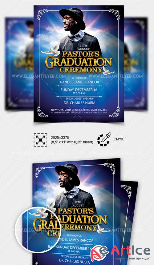 Pastors Graduation Ceremony V3 2018 Flyer Template