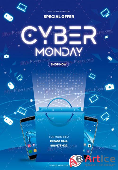 Cyber Monday V5 2018 PSD Flyer Template