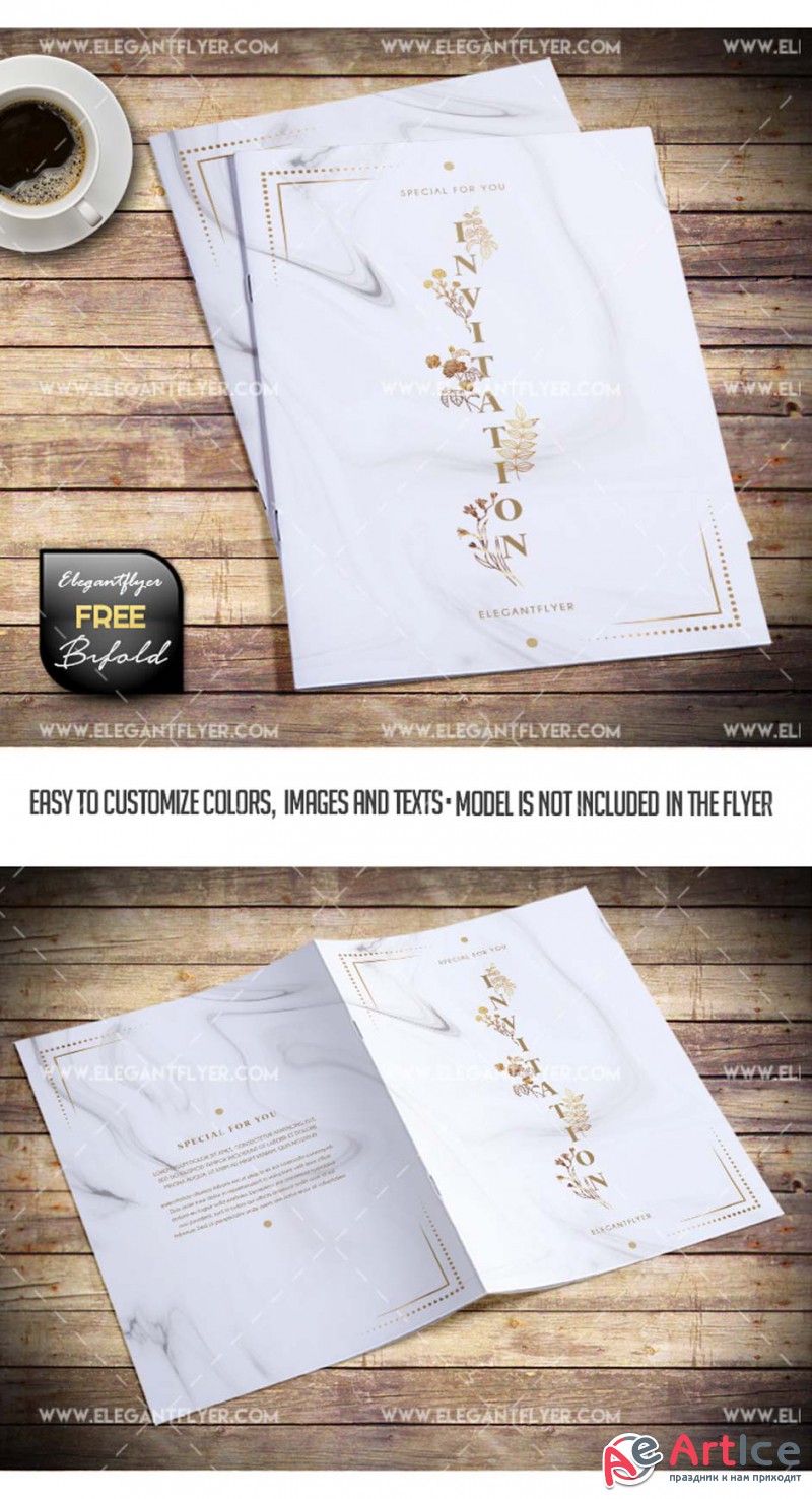 Invitation Card V3 2019 Bi-fold Brochure Template