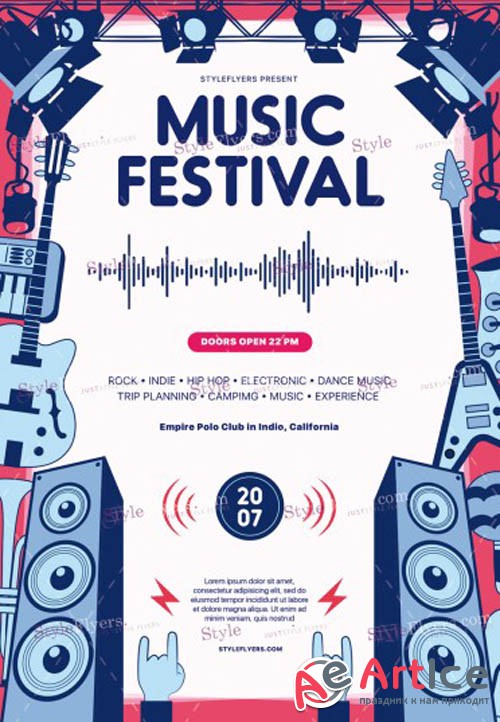 Music Festival V7 2019 PSD Flyer Template