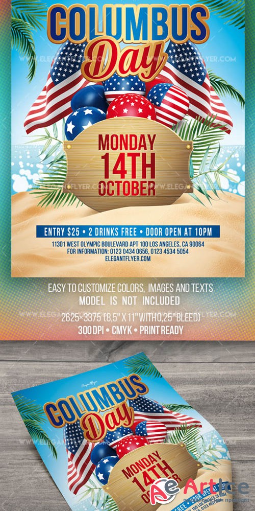 Columbus Day V0708 2019 PSD Flyer Template