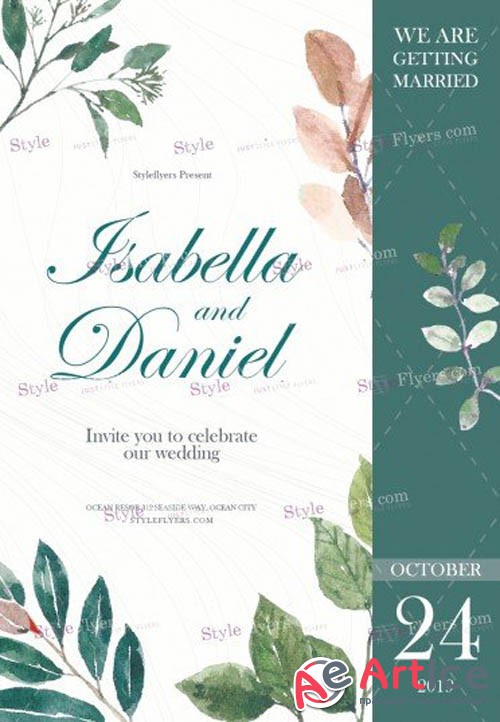 Wedding V1709 2019 PSD Flyer Template