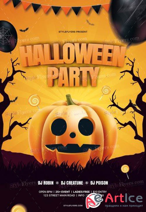 Halloween Party V2309 2019 PSD Flyer Template