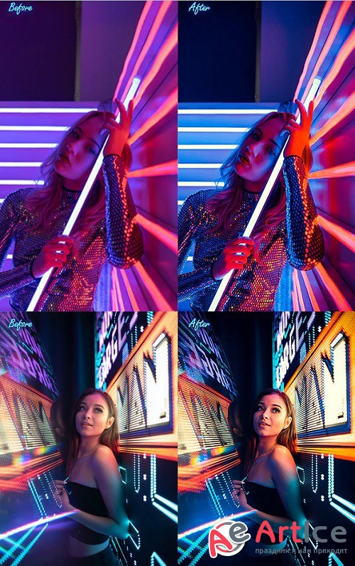 Artistic Collection - Neon Lightroom Preset (Mobile & Desktop) - 24926596